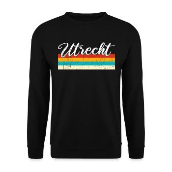 Utrecht Retro Vintage - Unisex Sweatshirt - black - Front - Alina (178cm) & Michal (187cm)