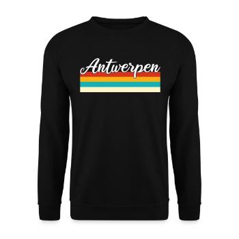 Antwerp Retro Vintage - Unisex Sweatshirt - black - Front - Alina (178cm) & Michal (187cm)