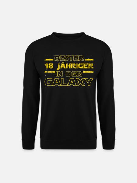 18 Geburtstag lustiges Galaxy Sprüche Geschenk - Unisex Pullover - Schwarz