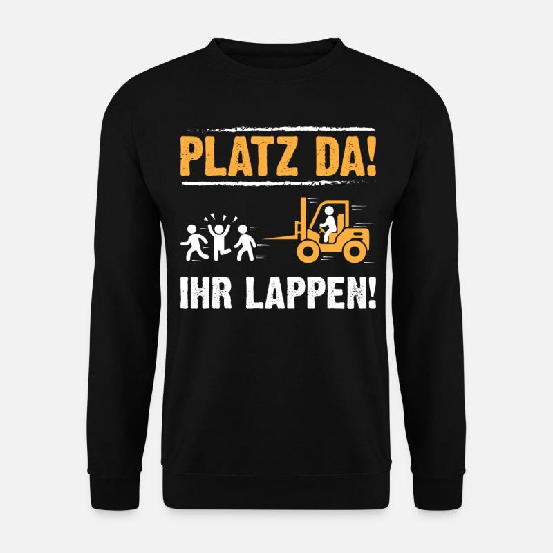 Staplerfahrer Lagerist Spruch - Unisex Pullover - Schwarz