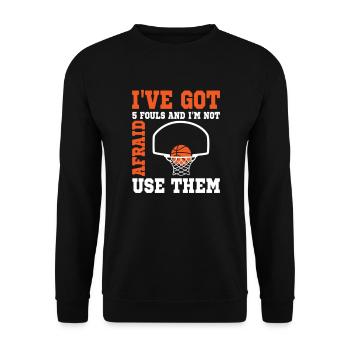 Basketball Basketball Basketball Team - Unisex Sweatshirt - black - Front - Alina (178cm) & Michal (187cm)