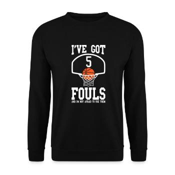Basketball Basketball Basketball Team - Unisex Sweatshirt - black - Front - Alina (178cm) & Michal (187cm)