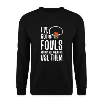 Basketball Basketball Basketball Team - Unisex Sweatshirt - black - Front - Alina (178cm) & Michal (187cm)