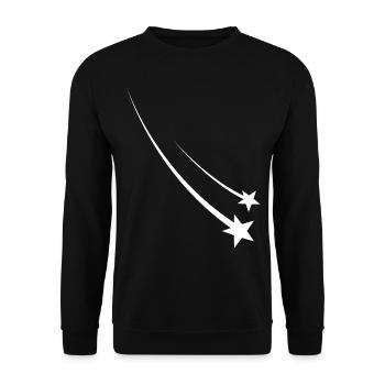 Shooting Stars White - Unisex Sweatshirt - black - Front - Alina (178cm) & Michal (187cm)