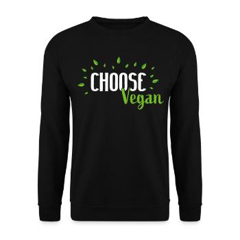 Végétalien Végétalien Végétalien Vegan Vegan Vegan - Sweat-shirt Unisexe - noir - Devant - Alina (178cm) & Michal (187cm)