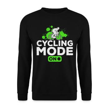 Bicycle mode on road bike road bike cyclists - Unisex Sweatshirt - black - Front - Alina (178cm) & Michal (187cm)