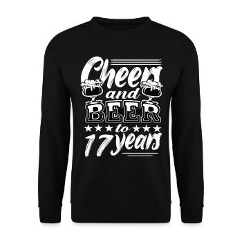 17 birthday - Unisex Sweatshirt - black - Front - Alina (178cm) & Michal (187cm)