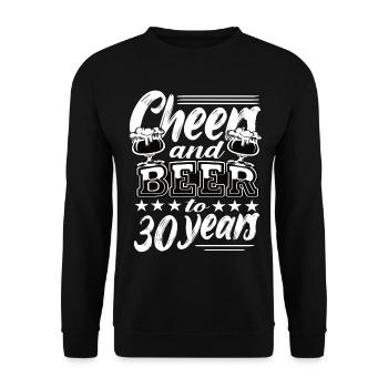 30e anniversaire - Sweat-shirt Unisexe - noir - Devant - Alina (178cm) & Michal (187cm)