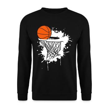 Basketball Gift Sports Basket Rebound B-Ball - Unisex Sweatshirt - black - Front - Alina (178cm) & Michal (187cm)