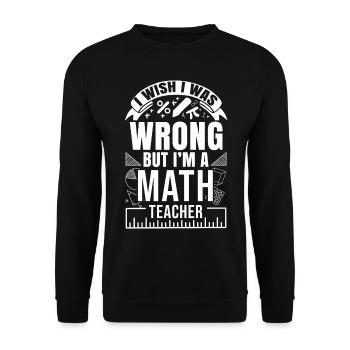 Mathematik Nerd Algebra Geometrie Formel Mathe - Unisex Pullover - Schwarz - Vorne - Alina (178cm) & Michal (187cm)