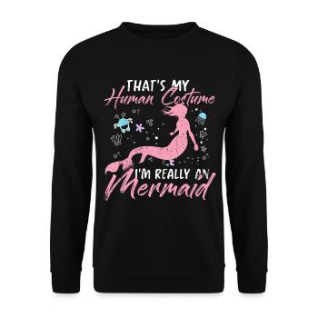 Mermaid Water Mermaid Ocean Bride JGA Conte de fées - Sweat-shirt Unisexe - noir - Devant - Alina (178cm) & Michal (187cm)