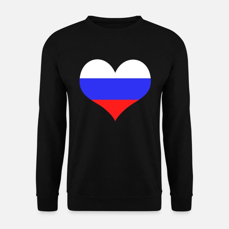 Russie Cœur - Sweat-shirt Unisexe - noir