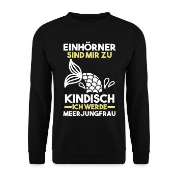 Meerjungfrauen - Unisex Pullover - Schwarz - Vorne - Alina (178cm) & Michal (187cm)