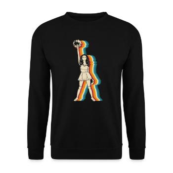 Cheer Cheerleading Rétro Vintage - Sweat-shirt Unisexe - noir - Devant - Alina (178cm) & Michal (187cm)