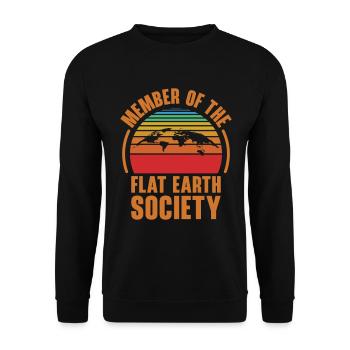 Membre de la Flat Earth Society - Sweat-shirt Unisexe - noir - Devant - Alina (178cm) & Michal (187cm)