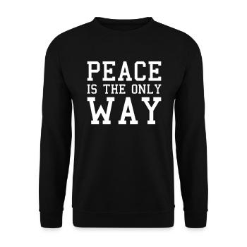 Peace Saying - Unisex Sweatshirt - black - Front - Alina (178cm) & Michal (187cm)
