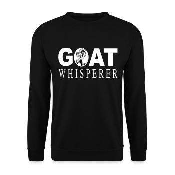 Goat Whisperer - Unisex Pullover - Schwarz - Vorne - Alina (178cm) & Michal (187cm)