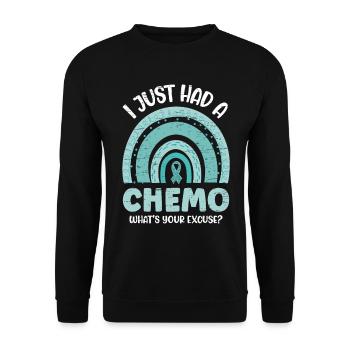 I Just Had A Chemo What's Your Excuse - Unisex Sweatshirt - black - Front - Alina (178cm) & Michal (187cm)