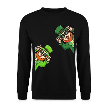 St. Patrick’s Day Leprechaun Boys - Sweat-shirt Unisexe - noir - Devant - Alina (178cm) & Michal (187cm)