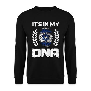 It's In My DNA Israeli for a Israeli Pride - Unisex Sweatshirt - black - Front - Alina (178cm) & Michal (187cm)