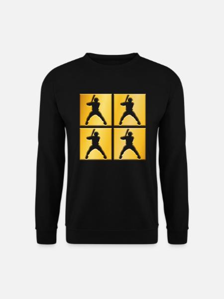 Logo doré du baseball - Sweat-shirt Unisexe - noir