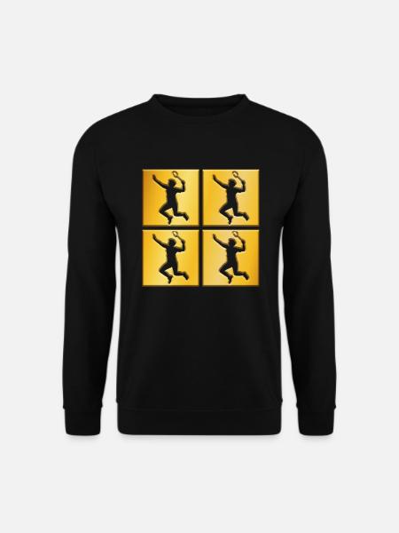 Badminton golden logo - Unisex Sweatshirt - black
