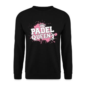 Padel Queen for Best Padel Player - Unisex Sweatshirt - black - Front - Alina (178cm) & Michal (187cm)