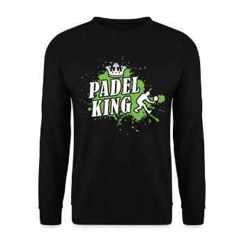 Padel King For the Best Padel Player - Unisex Pullover - Schwarz - Vorne - Alina (178cm) & Michal (187cm)