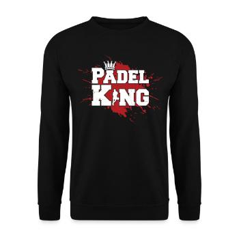 Padel King For the Best Padel Player - Unisex Pullover - Schwarz - Vorne - Alina (178cm) & Michal (187cm)