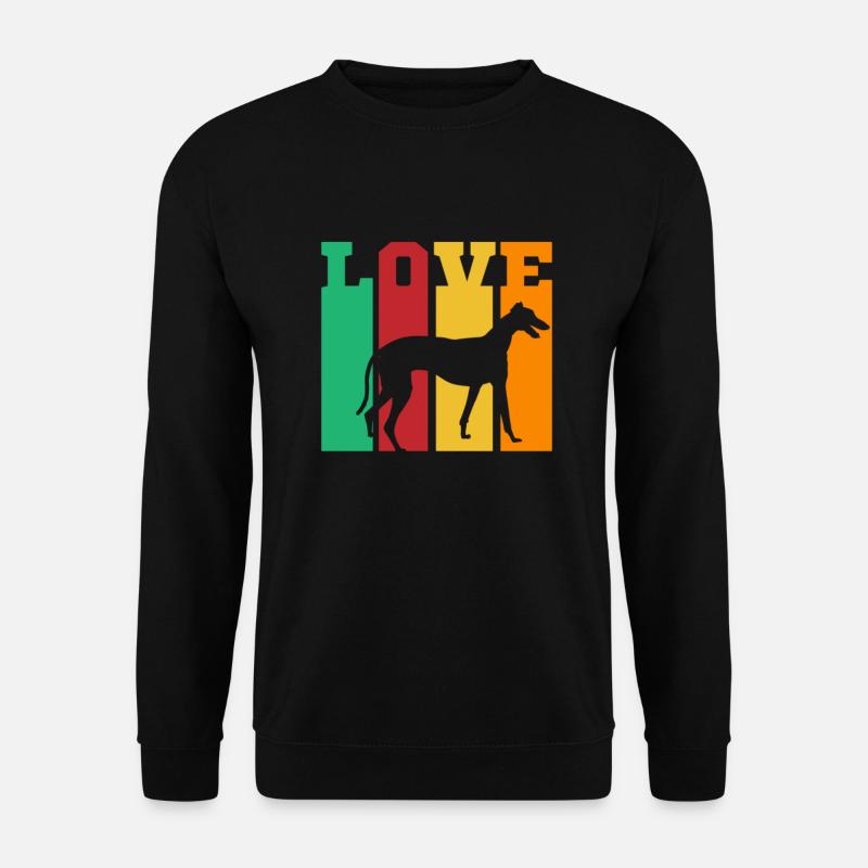 Greyhound Windhund Geschenk - Unisex Pullover - Schwarz