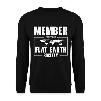 Membre de la Flat Earth Society Humour Design - Sweat-shirt Unisexe - noir - Devant - Alina (178cm) & Michal (187cm)