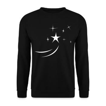Shooting star - Unisex Sweatshirt - black - Front - Alina (178cm) & Michal (187cm)
