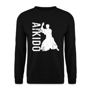 Aïkido - Sweat-shirt Unisexe - noir - Devant - Alina (178cm) & Michal (187cm)