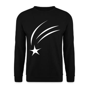 Shooting star - Unisex Sweatshirt - black - Front - Alina (178cm) & Michal (187cm)