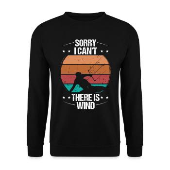Kiteboarding Vintage There is Wind Kitesurfing - Unisex Sweatshirt - black - Front - Alina (178cm) & Michal (187cm)