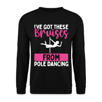 Pole Dancer pour femmes Pole Kisses Pole Dancing - Sweat-shirt Unisexe - noir - Devant - Alina (178cm) & Michal (187cm)