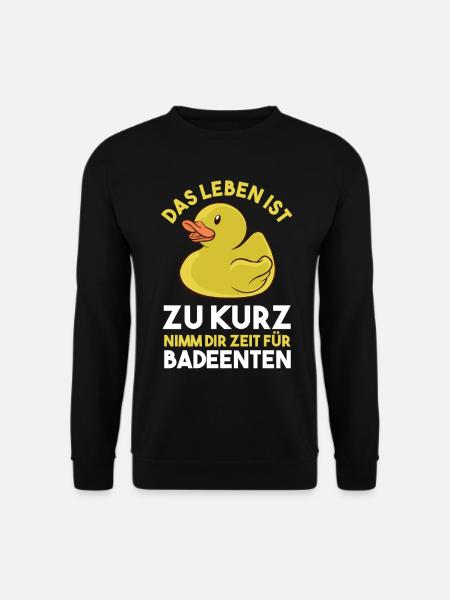 Ente Gummiente Badeente - Unisex Pullover - Schwarz