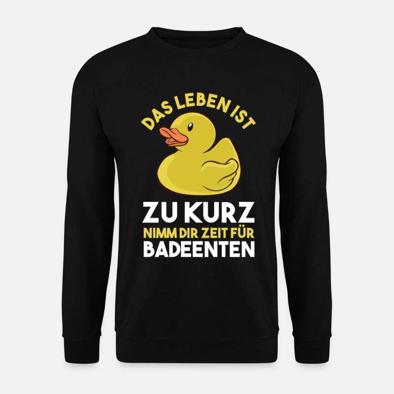 Ente Gummiente Badeente - Unisex Pullover - Schwarz