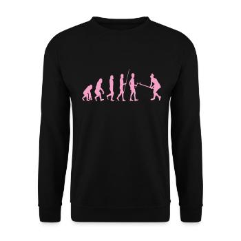 Field Hockey Evolution - Unisex Sweatshirt - black - Front - Alina (178cm) & Michal (187cm)