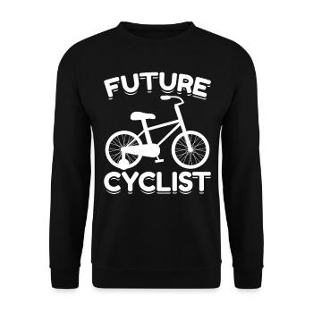 Baby Radfahrer Neugeborenes Baby Fahrrad Radfahren - Unisex Pullover - Schwarz - Vorne - Alina (178cm) & Michal (187cm)