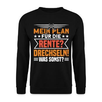 Drechsler Drechseln Handwerker - Unisex Pullover - Schwarz - Vorne - Alina (178cm) & Michal (187cm)