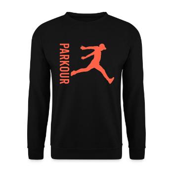 Parkour - Sweat-shirt Unisexe - noir - Devant - Alina (178cm) & Michal (187cm)