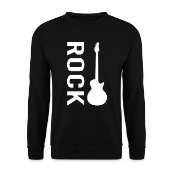E Guitar Rock - Unisex Sweatshirt - black - Front - Alina (178cm) & Michal (187cm)