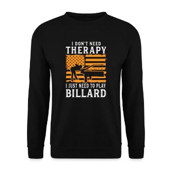 Billard Pool Billard Billardkugel Billardkö 8Ball - Unisex Pullover - Schwarz - Vorne - Alina (178cm) & Michal (187cm)