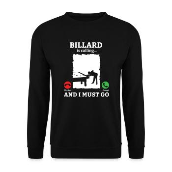 Billard Pool Billard Billardkugel Billardkö 8Ball - Unisex Pullover - Schwarz - Vorne - Alina (178cm) & Michal (187cm)