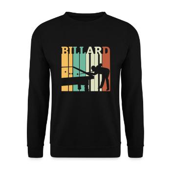 Billard Pool Billard Billardkugel Billardkö 8Ball - Unisex Pullover - Schwarz - Vorne - Alina (178cm) & Michal (187cm)
