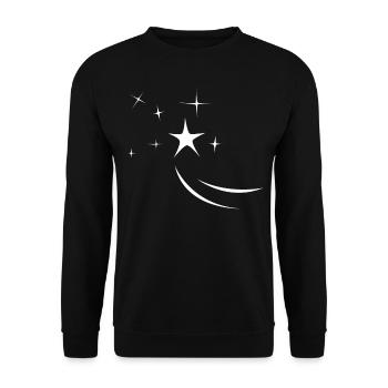 Shooting star - Unisex Sweatshirt - black - Front - Alina (178cm) & Michal (187cm)