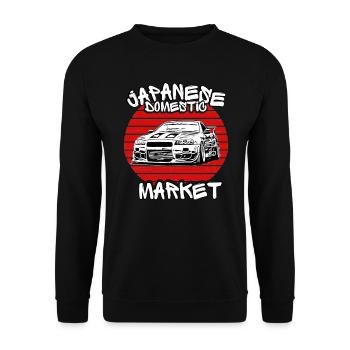 Jdm / Tuning / Turbocharger / Rims / Chiptuning - Unisex Sweatshirt - black - Front - Alina (178cm) & Michal (187cm)