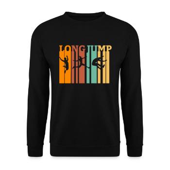 Long Jump Long Jump Athletics Athletes - Unisex Sweatshirt - black - Front - Alina (178cm) & Michal (187cm)