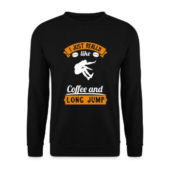 Long Jump Long Jump Athletics Athletes - Unisex Sweatshirt - black - Front - Alina (178cm) & Michal (187cm)